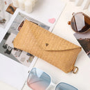 Axyaa Straw Woven Sunglasses Box: Fashionable & Pressure-resistant Glasses Storage