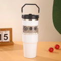 Axyaa Insulated Stainless Steel Bottle with Handle, Large Capacity Vacuum Insulated Cup