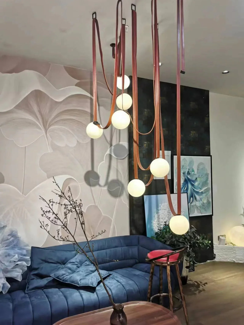 Axyaa Wabi Sabi Style Duplex Villa Chandelier: Nordic Ceiling Light