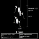 Axyaa Crystal Flower Chandelier for Stairway Loft, Villa, Hotel Lobby