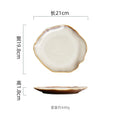 Axyaa Irregular Ceramic Steak Plate Pasta Sushi Dessert Serving Plate Molecular Cuisine