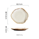 Axyaa Irregular Ceramic Steak Plate Pasta Sushi Dessert Serving Plate Molecular Cuisine