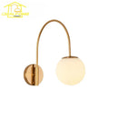 Axyaa Luxury Gold/Black LED Wall Lamp Industrial Semicircular Design