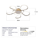 Axyaa Modern LED Ceiling Light for Living Room & Bedroom, Chrome/Gold Plated, AC110-240V