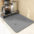 Axyaa Geometric Coasters Set of 4 Black White Dining Table Placemats Mats