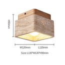 Axyaa Natural Yellow Marble Square Ceiling Lamp for Japanese Rooms