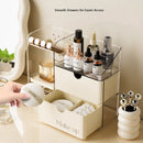 Axyaa Cosmetic Storage Box: Makeup Organizer with Drawers & Lipstick Holder