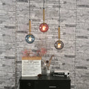 Axya Glass Ball Pendant Lamp: Nordic Minimalist LED Hanging Light for Living Room