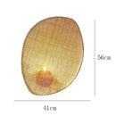 Axyaa Rattan Weaving Wall Lamp Wabi Sabi Vintage Style Wall Light for Home and Hospitality