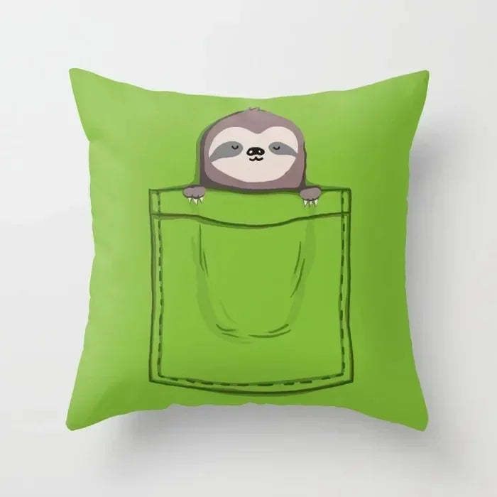 Axyaa Cartoon Animal Pillowcase: Office Car Seat Decor, Sofa Bedroom Cute Pillowcase