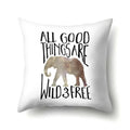 Axyaa Elephant Pattern Polyester Cushion Cover 45x45cm Home Decor Square Pillowcase
