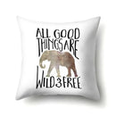 Axyaa Elephant Pattern Polyester Cushion Cover 45x45cm Home Decor Square Pillowcase