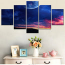 Axyaa Nature Dune Silhouette Canvas Wall Art Set for Living Room Decor
