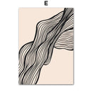 Axyaa Geometric Rainbow Lines Canvas Poster for Modern Living Room Decor