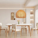 Axyaa Gold Rattan Chandelier Lighting for Dining Room Balcony
