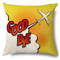 Axyaa Soft Plush POP Comic Portrait Cushion Cover - Home Decor Pillowcase