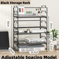Axyaa Metal Foldable File Rack - Multi-Layer Desktop File Storage Box