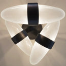 Axyaa Nordic Leather Light: Designer Glass Airship for Dining, Bedroom, Living Room