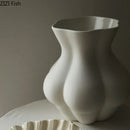 Axyaa White Ceramic Human Body Vase Decorative Crafts