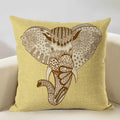 Axyaa Geometric Linen Cushion Cover 45x45CM for Home Sofa Car Decor