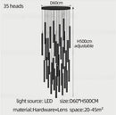 Axyaa Modern LED Tubular Pendant Chandelier for Living Room and Staircase