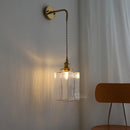 Axyaa Glass LED Mirror Light Copper Modern Wall Sconce for Indoor Lighting