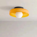 Axyaa Nordic Glass LED Ceiling Lamps for Kitchen Dinning Room, Colorful Surface Mounted Lights