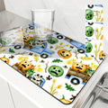 Axyaa Halloween Drying Mat for Kitchen Counter and Tableware, Non-Slip and Absorbent