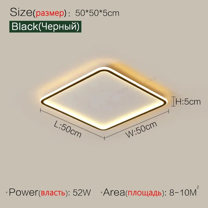 Axyaa Ultrathin LED Ceiling Chandelier for Modern Living Room Decor