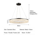 Axyaa Luxury LED Resin Pendant Light for Dining Room, Living Room, Bedroom