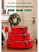 Axyaa Christmas Wreath Storage Bag: Round Waterproof Dustproof with Handles for Holiday Decorations