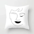 Axyaa Abstract Art Couple Portrait Pillow Cover 45X45CM