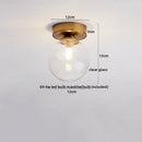 Axyaa Modern Wood Glass LED Ceiling Light for Kitchen Living Room Decor