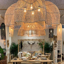 Axyaa Modern Rattan Pendant Lamp for Living Room, Restaurant, Kitchen, Handmade LED Light