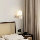 Axyaa Natural Stone Wall Lamp with Glass Shade for Nordic Room Decor
