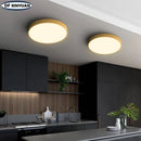 Axyaa Solid Wood Round LED Ceiling Lamp for Bedroom and Living Room