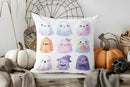 Axyaa Cute Ghosts Pillow Cover: Halloween-themed Cushion Cover for Sofa Bedroom Car