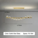 Axyaa Starry Sky Glass Pendant Light: Modern Nordic LED Chandelier for Dining Living Room