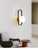 Axyaa Glass Ball LED Wall Lamp for Modern Home Decor