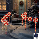 Axyaa Solar Christmas Tree Candy Ground Lights: Holiday Lawn Decor, Ambiance Lighting