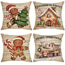 Axyaa Christmas Train Cabin Pillowcase: Festive Home Decor & Gift
