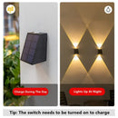 Axyaa Solar Wall Light for Garden Villa Courtyard Decor - Up and Down Lighting