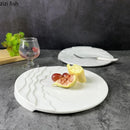 Axya White Ceramic Western Steak Plate Dinner Sushi Dessert Fruit Salad Bowl