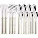 Axyaa Silver Acrylic Handle Cutlery Set, Stainless Steel Western Dinner Flatware