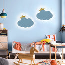 Axyaa Crown Clouds Kids Room LED Wall Lamp Cute Nordic Bedroom Sconce