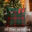 Axyaa Christmas Plaid & Snowflake Pillow Covers for Sofa, Bedroom, Car - Rectangular Back Cushion