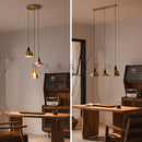 Axyaa Metal Wood Pendant Light: Modern Nordic Artistic Dining Room Lamp