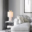 Axyaa White Rabbit Resin Table Lamp with LED Desk Light