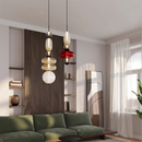 Axyaa Nordic Glass LED Pendant Light for Living Room, Bedroom, Dining Room