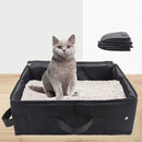 Axyaa Foldable Cat Litter Box: Portable & Waterproof for Travel, Home, Outdoor.